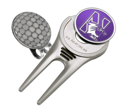 Northwestern Wildcats Divot Tool Hat Clip with Golf Ball Marker (Set of 2)