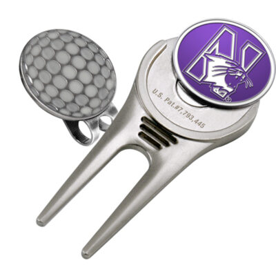 Northwestern Wildcats Divot Tool Hat Clip with Golf Ball Marker (Set of 2)