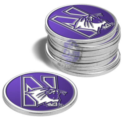 Northwestern Wildcats Golf Ball Marker (12 Pack)