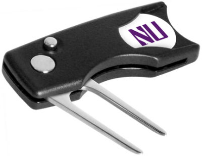 Northwestern Wildcats Spring Action Divot Tool with Golf Ball Marker (Set of 2)