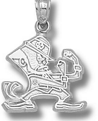 Notre Dame Fighting Irish "Leprechaun" 1/2" Pendant - Sterling Silver Jewelry