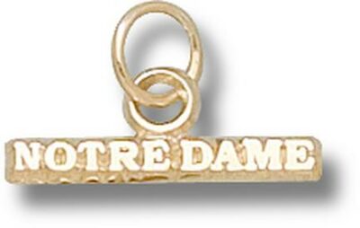 Notre Dame Fighting Irish "Notre Dame" Charm - 10KT Gold Jewelry