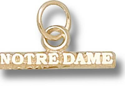 Notre Dame Fighting Irish "Notre Dame" Charm - 10KT Gold Jewelry