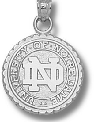 Notre Dame Fighting Irish "Seal" Pendant - Sterling Silver Jewelry