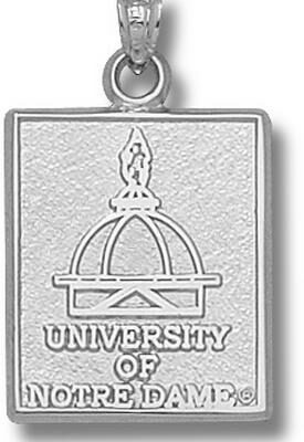 Notre Dame Fighting Irish "University of Notre Dame Dome" Pendant - Sterling Silver Jewelry