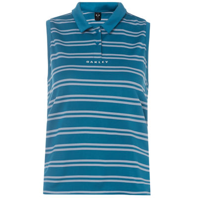 Oakley Women's Enjoy Striped Golf Sleeveless Polo