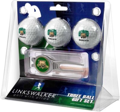 Ohio Bobcats 3 Ball Golf Gift Pack with Kool Tool