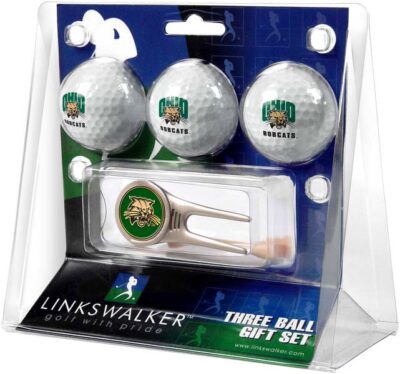 Ohio Bobcats 3 Golf Ball Gift Pack with Cap Tool