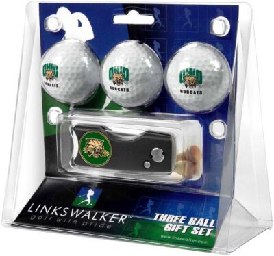 Ohio Bobcats 3 Golf Ball Gift Pack with Spring Action Tool