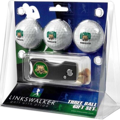 Ohio Bobcats 3 Golf Ball Gift Pack with Spring Action Tool