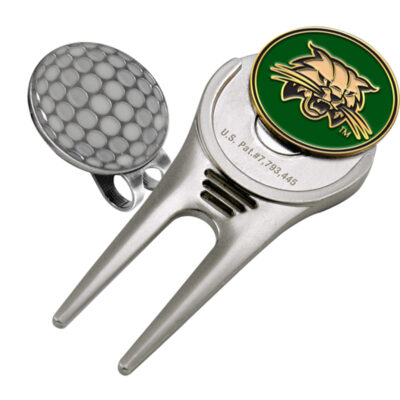 Ohio Bobcats Divot Tool Hat Clip with Golf Ball Marker (Set of 2)