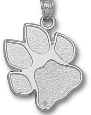 Ohio Bobcats "Paw" 3/4" Pendant - Sterling Silver Jewelry