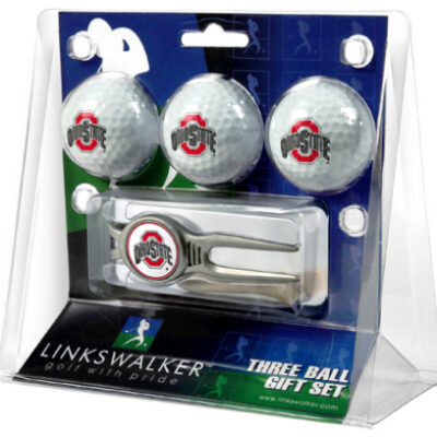 Ohio State Buckeyes 3 Ball Golf Gift Pack with Kool Tool