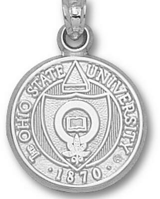 Ohio State Buckeyes 5/8" "Seal" Pendant - Sterling Silver Jewelry