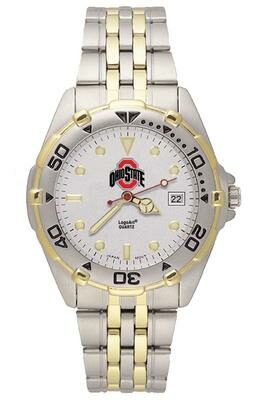 Ohio State Buckeyes Athletic "O" All Star Watch with Stainless Steel Band - Men's