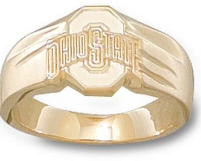 Ohio State Buckeyes Athletic "O" Ladies' Ring Size 7 3/4 - 14KT Gold Jewelry