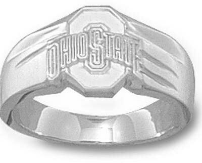 Ohio State Buckeyes Athletic "O" Ladies' Ring Size 7 3/4 - Sterling Silver Jewelry