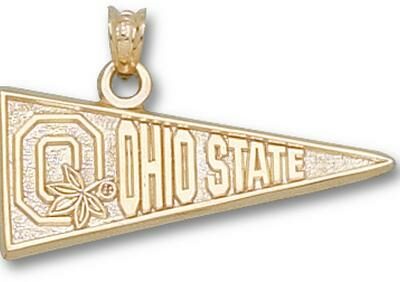 Ohio State Buckeyes Block "O Pennant" Pendant - 14KT Gold Jewelry