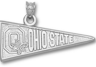 Ohio State Buckeyes Block "O Pennant" Pendant - Sterling Silver Jewelry