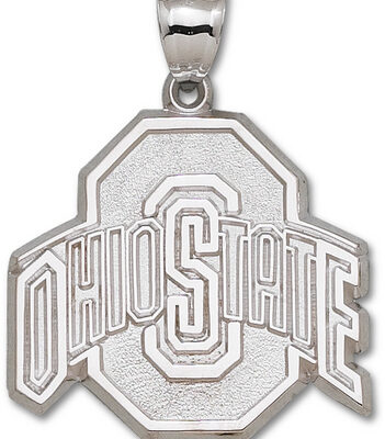 Ohio State Buckeyes Giant 1 5/8" W x 1 1/2" H Athletic "Ohio State O" Pendant - 14KT Gold Jewelry