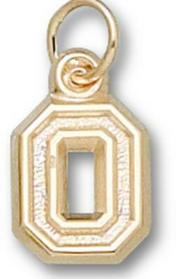 Ohio State Buckeyes No Leaf "O" 3/8" Charm - 14KT Gold Jewelry