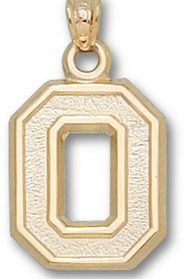 Ohio State Buckeyes No Leaf "O" 5/8" Pendant - 14KT Gold Jewelry