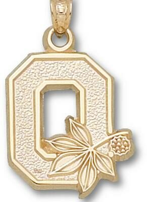 Ohio State Buckeyes "O" 5/8" Pendant - 14KT Gold Jewelry