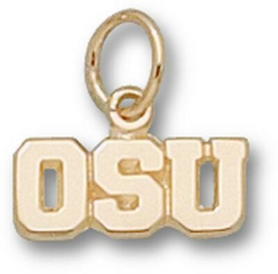 Ohio State Buckeyes "OSU" 3/16" Charm - 14KT Gold Jewelry