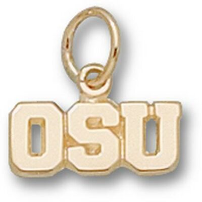 Ohio State Buckeyes "OSU" 3/16" Charm - 14KT Gold Jewelry