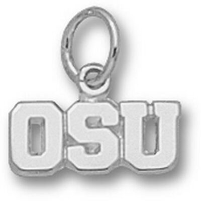 Ohio State Buckeyes "OSU" 3/16" Charm - Sterling Silver Jewelry