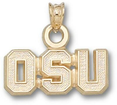 Ohio State Buckeyes "OSU" Pendant - 14KT Gold Jewelry