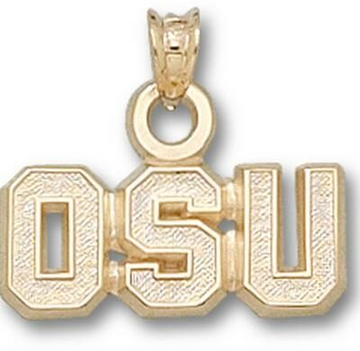 Ohio State Buckeyes "OSU" Pendant - 14KT Gold Jewelry