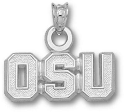 Ohio State Buckeyes "OSU" Pendant - Sterling Silver Jewelry