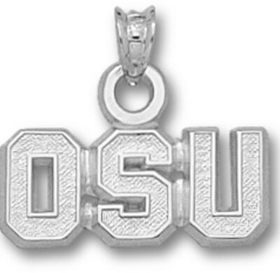 Ohio State Buckeyes "OSU" Pendant - Sterling Silver Jewelry