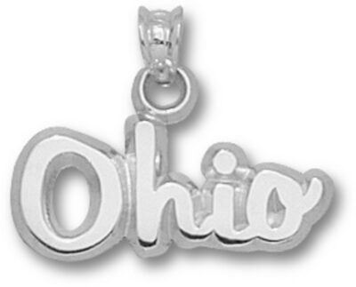 Ohio State Buckeyes Script "Ohio" Pendant - Sterling Silver Jewelry