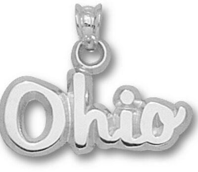 Ohio State Buckeyes Script "Ohio" Pendant - Sterling Silver Jewelry