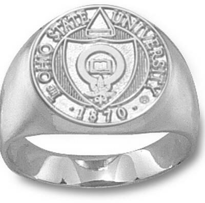 Ohio State Buckeyes "Seal" Men's Ring Size 10 1/2 - Sterling Silver Jewelry