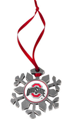 Ohio State Buckeyes Snowflake Ornament (Set of 2)