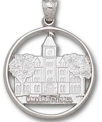 Ohio State Buckeyes "University Hall" Pendant - Sterling Silver Jewelry