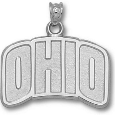 Ohio University Bobcats "Ohio" 5/8" Pendant - Sterling Silver Jewelry