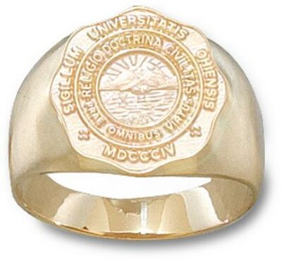 Ohio University Bobcats "Seal" Men's Ring Size 10 - 14KT Gold Jewelry