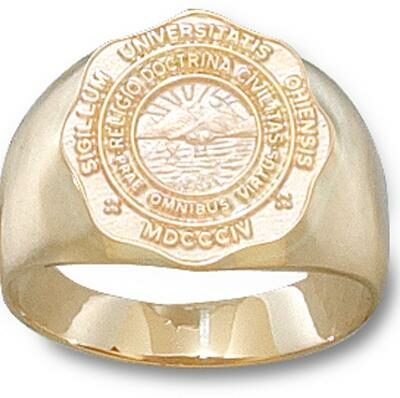 Ohio University Bobcats "Seal" Men's Ring Size 10 - 14KT Gold Jewelry