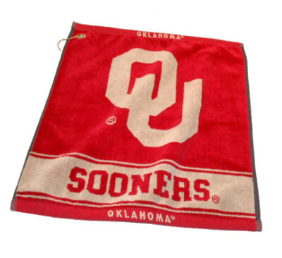 Oklahoma Sooners 16" x 19" Woven Golf Towel (Set of 2)