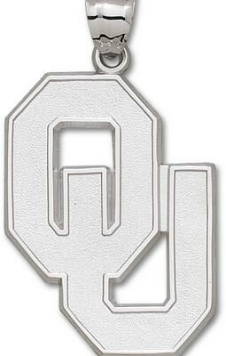 Oklahoma Sooners New Giant 1 3/8" W x 1 7/8" H "OU" Pendant - 10KT Gold Jewelry