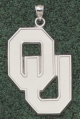 Oklahoma Sooners New Giant 1 3/8" W x 1 7/8" H "OU" Pendant - 14KT Gold Jewelry