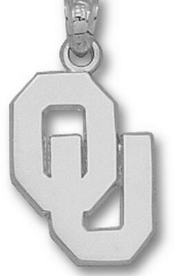 Oklahoma Sooners New "OU" 5/8" Pendant - Sterling Silver Jewelry