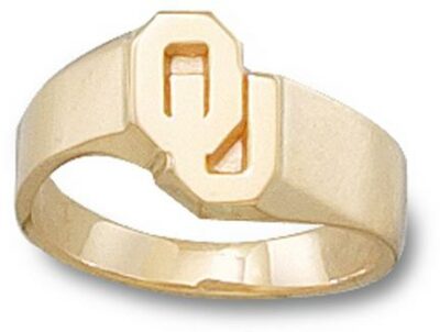 Oklahoma Sooners "OU" 3/8" Ladies' Ring Size 6 1/2 - 14KT Gold Jewelry