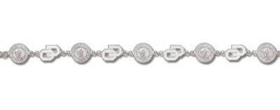 Oklahoma Sooners "OU and Seal" 7.25" Bracelet - Sterling Silver Jewelry