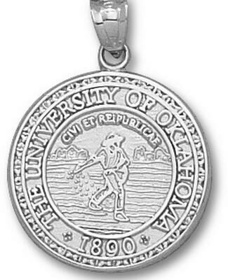 Oklahoma Sooners "Seal" 3/4" Pendant - Sterling Silver Jewelry