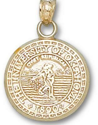 Oklahoma Sooners "Seal" 5/8" Pendant - 10KT Gold Jewelry